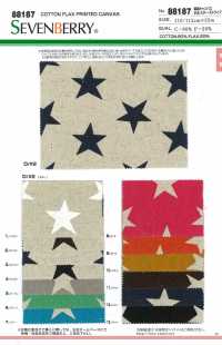 88187 Linen Cotton Linen Canvas Polka Dot Star Stripe[Textile / Fabric] VANCET Sub Photo