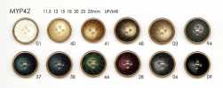 MYP42 Elegant Antique Gold 4-hole Polyester Button