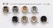 N-13 Metal 4 Holes Metal Button