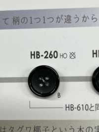 HB-260 Natural Material Small Buffalo 4-hole Button IRIS Sub Photo