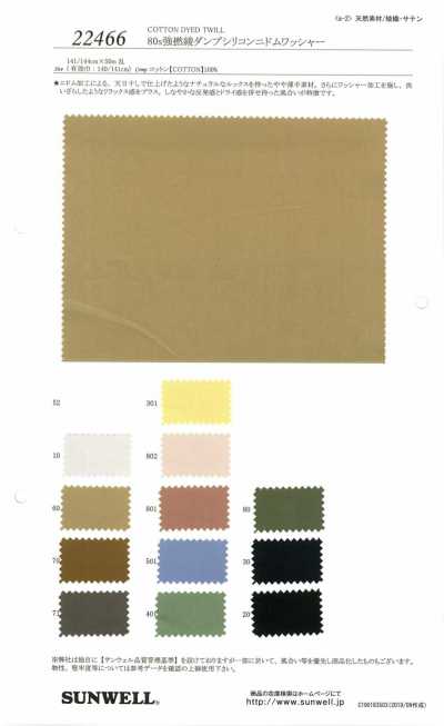 22466 80s Strong-Twist Twill Down Proof Silicone Nydom Washer Finish