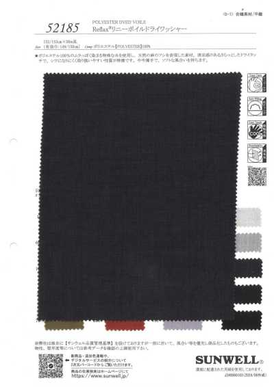 52185 Reflax® Linen Voile Dry Wash Finish