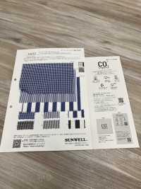 14252 Yarn-dyed Organic Cotton 60 Thread Broadcloth Gingham & Stripes[Textile / Fabric] SUNWELL Sub Photo