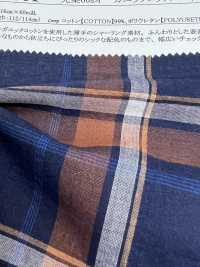 35461 Yarn Dyed 60s Organic Cotton Shirring Multi-check[Textile / Fabric] SUNWELL Sub Photo