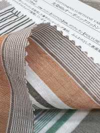 35464 Yarn-dyed 60 Thread Organic Cotton Shirring Big Multi-stripe[Textile / Fabric] SUNWELL Sub Photo