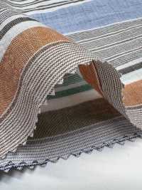 35464 Yarn-dyed 60 Thread Organic Cotton Shirring Big Multi-stripe[Textile / Fabric] SUNWELL Sub Photo