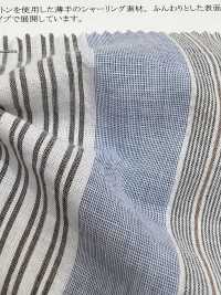 35464 Yarn-dyed 60 Thread Organic Cotton Shirring Big Multi-stripe[Textile / Fabric] SUNWELL Sub Photo