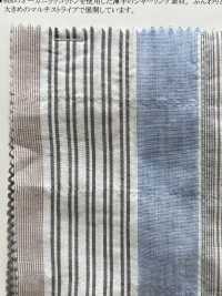 35464 Yarn-dyed 60 Thread Organic Cotton Shirring Big Multi-stripe[Textile / Fabric] SUNWELL Sub Photo