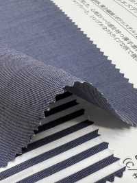 14260 Yarned Cotton / Lycra Weather Stretch Chambray &amp; Stripes[Textile / Fabric] SUNWELL Sub Photo