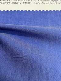 14261 Yarn-dyed Cotton/nylon Stretch Chambray & Stripes[Textile / Fabric] SUNWELL Sub Photo