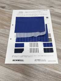 14261 Yarn-dyed Cotton/nylon Stretch Chambray & Stripes[Textile / Fabric] SUNWELL Sub Photo