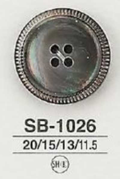SB-1026 Glossy 4-hole Button Made Of Black Mother-of-pearl Shell