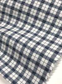 KKF8586-W-2 Seersucker Stretch Wide Width Check[Textile / Fabric] Uni Textile Sub Photo