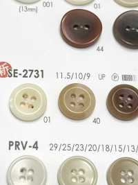 SE-2731 Polyester Resin Button With 4 Front Holes, Semi-glossy IRIS Sub Photo
