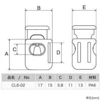 CL6 NIFCO Resin Spring Cord Lock[Buckles And Ring] NIFCO Sub Photo