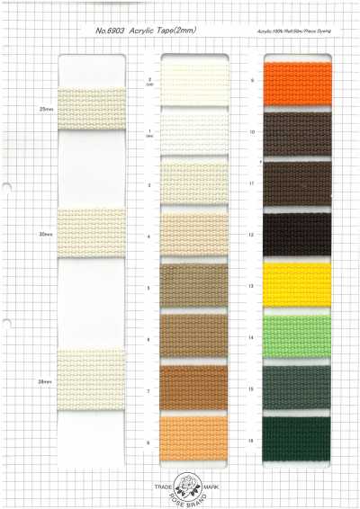 6903-SAMPLE 6903 Acrylic Tape Sample Card