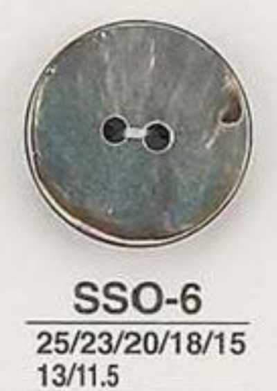 SSO6 Natural Shell 2-hole Glossy Button