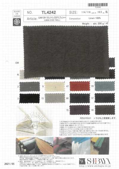 TL4242 SUNNY DRY Linen Twill With Sun-dried Washer Finish