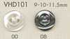 VHD101 DAIYA BUTTONS Impact-resistant HYPER DURABLE Series, Bordered, 4- Shell Polyester Buttons