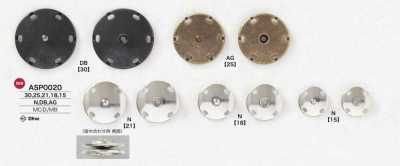 Die-cast/brass Snap Button Buttons