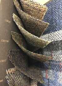 3-KM HARRIS Harris Tweed Check Herringbone Oatmeal[Textile / Fabric] Takisada Nagoya Sub Photo