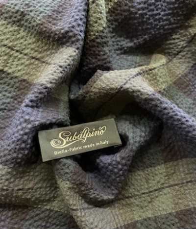 3-2538BLACKWATCH SUBALPINO Shear Seersucker Black Watch[Textile / Fabric] Takisada Additional Images