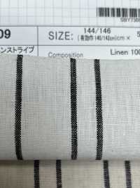 SBY7309 1/40 Yarn Dyed Linen Stripe[Textile / Fabric] SHIBAYA Sub Photo