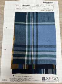 SB60540 Yarn Dyed 60Linen Big Check[Textile / Fabric] SHIBAYA Sub Photo