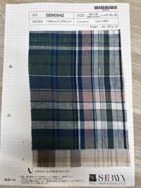 SB60542 1/60 Linen Big Check[Textile / Fabric] SHIBAYA Sub Photo