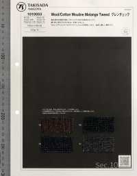 1010053 RE: NEWOOL® Wool / Cotton Melange Tweed Glen Check[Textile / Fabric] TAKISADA NAGOYA Sub Photo