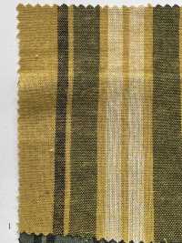 26215 Yarn-dyed 20 Single Yarn Thread/ Linen Flat Weave Fuzzy Stripe[Textile / Fabric] SUNWELL Sub Photo