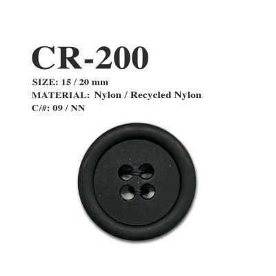 CR-200 Fishing Net Recycled Nylon 4-Hole Button