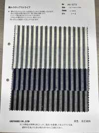 AN-9279 Cotton Muranep Stripe[Textile / Fabric] ARINOBE CO., LTD. Sub Photo