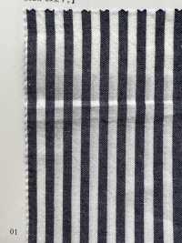 14359 Yarn-dyed 40 Single Thread Cotton Silicon Craft Washer Processing Stripe[Textile / Fabric] SUNWELL Sub Photo