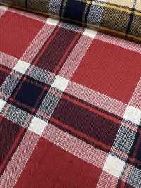 16362 Yarn-dyed Organic Cotton Herringbone Shirring Check[Textile / Fabric] SUNWELL Sub Photo