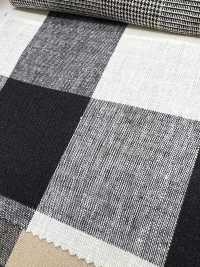 25415 Yarn-dyed 16 Single Yarn Thread/linen Plain Weave Check[Textile / Fabric] SUNWELL Sub Photo