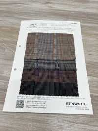 26137 Yarn-dyed 30 Thread Polyester/rayon/cotton Cut Fringe Check[Textile / Fabric] SUNWELL Sub Photo