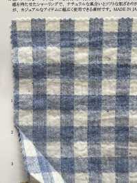 26173 Yarn-dyed 40 Thread Spec Herringbone Shirring Gingham[Textile / Fabric] SUNWELL Sub Photo