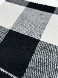 26180 Yarn Dyed 20 Thread Viyella Fuzzy Ombre & Block Check[Textile / Fabric] SUNWELL Sub Photo