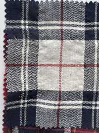 26187 Yarn-dyed Herringbone Shirring Check[Textile / Fabric] SUNWELL Sub Photo