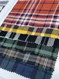 26187 Yarn-dyed Herringbone Shirring Check[Textile / Fabric] SUNWELL Sub Photo