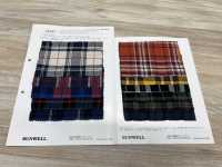 26187 Yarn-dyed Herringbone Shirring Check[Textile / Fabric] SUNWELL Sub Photo