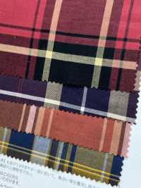 26195 Yarn-dyed 60 Thread Rayon/Tencel (TM) Lyocell Fiber Twill Mega Check[Textile / Fabric] SUNWELL Sub Photo