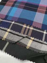 26195 Yarn-dyed 60 Thread Rayon/Tencel (TM) Lyocell Fiber Twill Mega Check[Textile / Fabric] SUNWELL Sub Photo