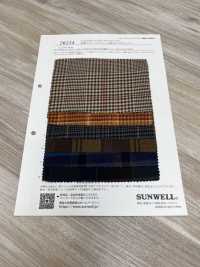 26214 Yarn-dyed Cotton/cellulose Fuzzy Viyella Check[Textile / Fabric] SUNWELL Sub Photo