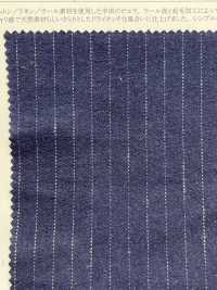 26226 Yarn Dyed 16 Single Thread Cotton/linen/wool Viyella Pinstripe[Textile / Fabric] SUNWELL Sub Photo