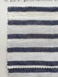 35111 Yarn-dyed Horizontal Stripe Back Dot Double Gauze[Textile / Fabric] SUNWELL Sub Photo