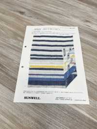 35111 Yarn-dyed Horizontal Stripe Back Dot Double Gauze[Textile / Fabric] SUNWELL Sub Photo