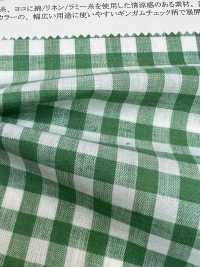 35223 Yarn-dyed Cotton/ Linen Uneven Thread Gingham Check[Textile / Fabric] SUNWELL Sub Photo