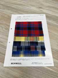 35305 Yarn-dyed 60 Single Thread × 40 Single Thread Uneven Thread Lawn Check Washer Processing[Textile / Fabric] SUNWELL Sub Photo